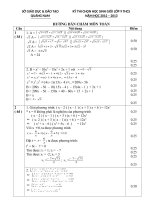 HƯỚNG dẫn CHẤM HSG MON TOÁN 9 2013 