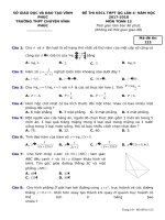Đề thi KSCL THPTQG 2018 môn toán trường THPT chuyên vĩnh phúc lần 4 