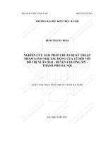 Nghiên cứu giải pháp chuẩn bị kỹ thuật nhằm giảm nhẹ tác động của lũ đối với đô thị xuân mai, huyện chương mỹ   thành phố hà nội (tt) 