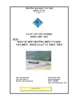 LUẬN văn LUẬT HÀNH CHÍNH bảo vệ môi TRƯỜNG BIỂN và KHU VEN BIỂN   PHÁP LUẬT và THỰC TIỄN 