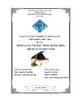 LUẬN văn LUẬT THƯƠNG mại PHÁP LUẬT về đấu THẦU HÀNG hóa, DỊCH vụ ở VIỆT NAM 