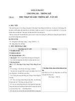 Giáo án Đại số 7 chương 3 bài 1:Thu thập số liệu thống kê, tần số