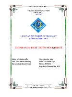 LUẬN văn LUẬT THƯƠNG mại CHÍNH SÁCH PHÁT TRIỂN nền KINH tế 