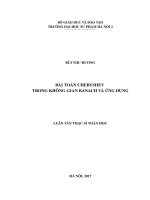 Bài toán chebyshev trong không gian banach và ứng dụng 