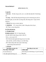 Giáo án Hình học 8 chương 1 bài 3: Hình thang cân