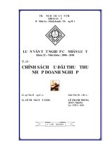 LUẬN văn LUẬT THƯƠNG mại CHÍNH SÁCH ưu đãi THUẾ THU NHẬP DOANH NGHIỆP 