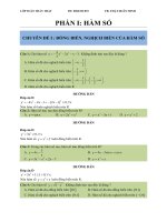 TỔNG HỢP DẠNG BÀI VỀ HÀM SỐ và THỂ TÍCH CÓ ĐÁP ÁN