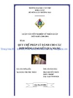 LUẬN văn LUẬT THƯƠNG mại QUY CHẾ PHÁP lý DÀNH CHO các hợp ĐỒNG GIAO kết QUA MẠNG 