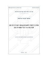 Quản lý quy hoạch kiến trúc cảnh quan khu vực ga hà nội (tt) 