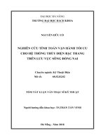 Nghiên cứu tính toán vận hành tối ưu cho hệ thống thủy điện bậc thang trên lưu vực sông đồng nai
