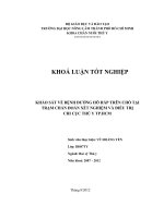 KHẢO SÁT VỀ BỆNH ĐƯỜNG HÔ HẤP TRÊN CHÓ TẠI TRẠM CHẨN ĐOÁN XÉT NGHIỆM VÀ ĐIỀU TRỊ CHI CỤC THÚ Y TP.HCM