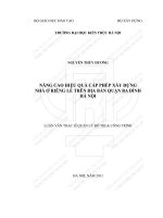 Nâng cao hiệu quả cấp phép xây dựng nhà ở riêng lẻ trên địabàn quận ba đình   hà nội (tt) 