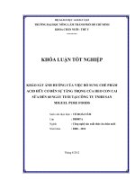 KHẢO SÁT ẢNH HƯỞNG CỦA VIỆC BỔ SUNG CHẾ PHẨM ACID HỮU CƠ ĐẾN SỰ TĂNG TRỌNG CỦA HEO CON CAI SỮA ĐẾN 60 NGÀY TUỔI TẠI CÔNG TY TNHH SAN MIGUEL PURE FOODS