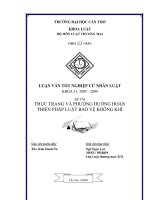 LUẬN văn LUẬT THƯƠNG mại THỰC TRẠNG và PHƯƠNG HƯỚNG HOÀN THIỆN PHÁP LUẬT bảo vệ KHÔNG KHÍ 