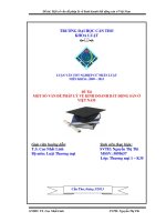 LUẬN văn LUẬT THƯƠNG mại một số vấn đề PHÁP lý về KINH DOANH bất ĐỘNG sản ở VIỆT NAM 