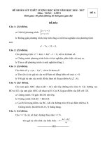 Đề (đáp án) môn toán 9 khảo sát chất lượng học kỳ 2 năm học 2016 2017