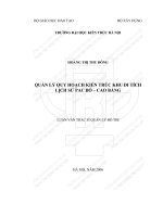 Quản lý quy hoạch kiến trúc khu di tích lịch sử pác bó   cao bằng (tt) 
