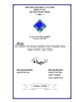 LUẬN văn LUẬT HÀNH CHÍNH tổ chức và hoạt động của thanh tra nhà nước cấp tỉnh 