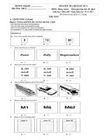 Đề kiểm tra số 4 học kỳ 2 Anh 6 theo chương trình mới chuẩn BGD có kèm file nghe nhé.