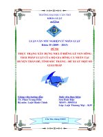 LUẬN văn LUẬT THƯƠNG mại THỰC TRẠNG xây DỰNG NHÀ ở RIÊNG lẻ VEN SÔNG TRÁI PHÁP LUẬT của hộ GIA ĐÌNH, cá NHÂN tại HUYỆN TRẦN đề, TỈNH sóc TRĂNG   đề XUẤT một số GIẢI PHÁP 