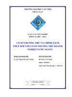LUẬN văn LUẬT THƯƠNG mại cơ sở THƯỜNG TRÚ và CHÍNH SÁCH THUẾ đối với cơ sở THƯỜNG TRÚ DOANH NGHIỆP nước NGOÀI 