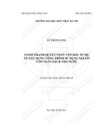 Cơ sở thanh quyết toán vốn đầu tư dự án xây dựng công trình sử dụng nguồn vốn ngân sách nhà nước (tt) 