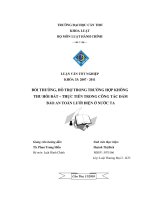 LUẬN văn LUẬT HÀNH CHÍNH bồi THƯỜNG, hỗ TRỢ TRONG TRƯỜNG hợp KHÔNG  THU hồi đất –THỰC TIỄN TRONG CÔNG tác đảm  bảo AN TOÀN lưới điện ở nước TA 