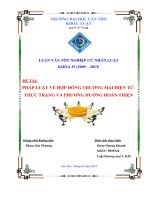 LUẬN văn LUẬT THƯƠNG mại PHÁP LUẬT về hợp ĐỒNG THƯƠNG mại điện tử  THỰC TRẠNG và PHƯƠNG HƯỚNG HOÀN THIỆN 