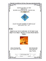 LUẬN văn LUẬT THƯƠNG mại PHÁP LUẬT về ưu đãi đầu tư ở VIỆT NAM HIỆN NAY   THỰC TRẠNG và GIẢI PHÁP HOÀN THIỆN 