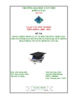 LUẬN văn LUẬT THƯƠNG mại HOÀN THIỆN PHÁP LUẬT về bồi THƯỜNG THIỆT hại CHO NGƯỜI bị OAN DO NGƯỜI có THẨM QUYỀN TRONG HOẠT ĐỘNG tố TỤNG HÌNH sự gây RA 