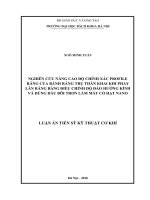 Nghiên cứu nâng cao độ chính xác profile răng của bánh răng trụ thân khai khi phay lăn răng bằng điều chỉnh độ đảo hướng kính và dùng dầu bôi trơn làm mát có hạt nano 