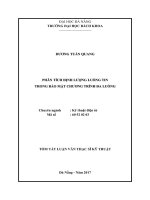 Phân tích định lượng luồng tin trong bảo mật chương trình đa luồng