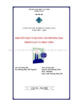 LUẬN văn LUẬT THƯƠNG mại KHUYẾN mại và QUẢNG cáo THƯƠNG mại PHÁP LUẬT và THỰC TIỄN 