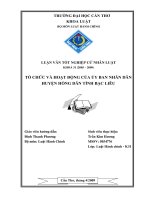 LUẬN văn LUẬT HÀNH CHÍNH tổ CHỨC và HOẠT ĐỘNG của ủy BAN NHÂN dân HUYỆN HỒNG dân TỈNH bạc LIÊU 