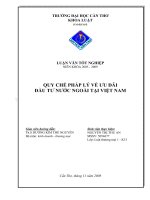 LUẬN văn LUẬT THƯƠNG mại QUY CHẾ PHÁP lý về ưu đãi đầu tư nước NGOÀI tại VIỆT NAM 