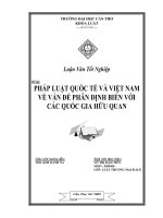 LUẬN văn LUẬT THƯƠNG mại PHÁP LUẬT QUỐC tế và VIỆT NAM về vấn đề PHÂN ĐỊNH BIỂN với các QUỐC GIA hữu QUAN 