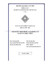 LUẬN văn LUẬT THƯƠNG mại CHẤM dứt hợp ĐỒNG LAO ĐỘNG lý LUẬN và THỰC TIỄN 