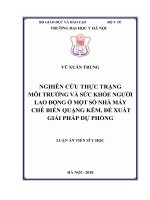 Nghiên cứu thực trạng môi trường và sức khỏe người lao động ở một số nhà máy chế biến quặng kẽm, đề xuất giải pháp dự phòng
