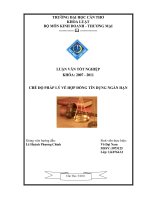 LUẬN văn LUẬT THƯƠNG mại CHẾ độ PHÁP lý về hợp ĐỒNG tín DỤNG NGẮN hạn 