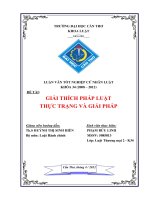 LUẬN văn LUẬT THƯƠNG mại GIẢI THÍCH PHÁP LUẬT THỰC TRẠNG và GIẢI PHÁP 