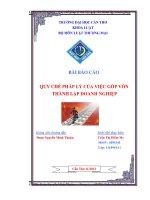 LUẬN văn LUẬT THƯƠNG mại bài báo cáo QUY CHẾ PHÁP lý của VIỆC góp vốn THÀNH lập DOANH NGHIỆP 