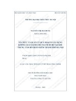 Tổ chức và quản lý quy hoạch xây dựng không gian dành cho người đi bộ tại khu trung tâm hồ hoàn kiếm   thành phố hà nội (tt) 