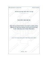 Một số giải pháp nâng cao chất lượng công trình xây dựng sử dụng vốn ngân sách nhà nước trên địa bàn tỉnh vĩnh phúc (tt) 