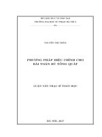 Phương pháp hiệu chỉnh cho bài toán bù tổng quát 