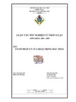 LUẬN văn LUẬT THƯƠNG mại cơ sở PHÁP lý của HOẠT ĐỘNG đấu THẦU 