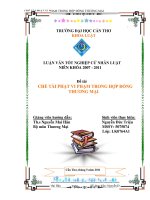 LUẬN văn LUẬT THƯƠNG mại CHẾ tài PHẠT VI PHẠM TRONG hợp ĐỒNG THƯƠNG mại 