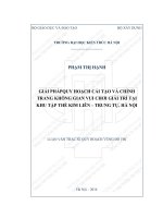 Giải pháp quy hoạch cải tạo và chỉnh trang không gian vui chơi giải trí tại khu tập thể kim liên   trung tự, hà nội (tt) 