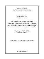 Mô phỏng hệ thống kích từ unitrol   6800 điều khiển máy phát tại nhà máy thủy điện hàm thuận