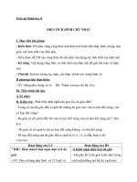 Giáo án Hình học 8 chương 2 bài 2: Diện tích hình chữ nhật