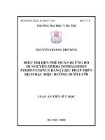 Điều trị hen phế quản dị ứng do dị nguyên Dermatophagoides Pteronyssinus bằng liệu pháp miễn dịch đặc hiệu đường dưới lưỡi (Luận án tiến sĩ)